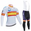 Completo Maglia ML + Pantaloncino con bretelle ML 2020 Movistar Team N002 Completo Maglia ML + Pantaloncino con bretelle ML 2020 Movistar Team N002